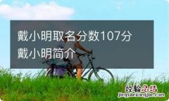 戴小明取名分数107分 戴小明简介