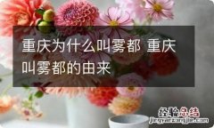 重庆为什么叫雾都 重庆叫雾都的由来