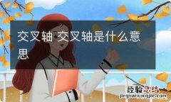 交叉轴 交叉轴是什么意思