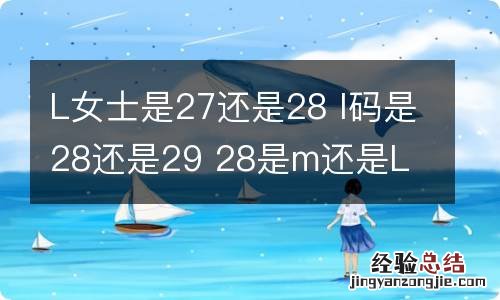 L女士是27还是28 l码是28还是29 28是m还是L