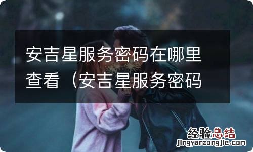 安吉星服务密码在哪里查看啊 安吉星服务密码在哪里查看