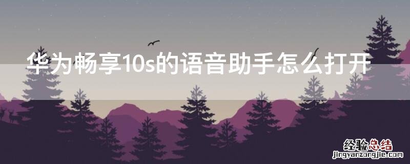 华为畅享10s的语音助手怎么打开