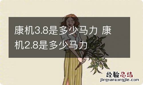 康机3.8是多少马力 康机2.8是多少马力