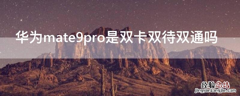 华为mate9pro是双卡双待双通吗 华为nova9pro是双卡双待双通吗