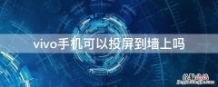 vivo手机可以投屏到墙上吗 vivo怎么投影到墙上