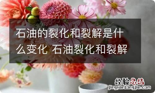 石油的裂化和裂解是什么变化 石油裂化和裂解的区别