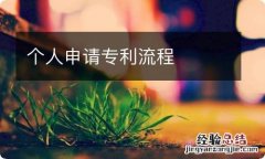 个人申请专利流程