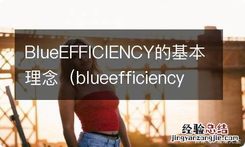 blueefficiency是什么意思啊 BlueEFFICIENCY的基本理念