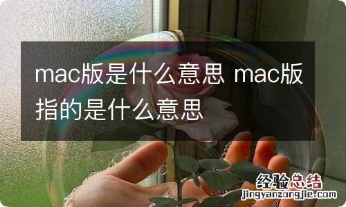 mac版是什么意思 mac版指的是什么意思