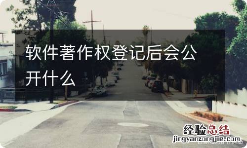 软件著作权登记后会公开什么