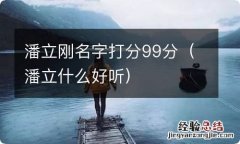 潘立什么好听 潘立刚名字打分99分