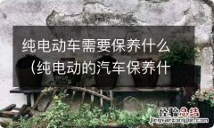 纯电动的汽车保养什么 纯电动车需要保养什么