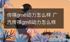 传祺gm6动力怎么样 广汽传祺gm6动力怎么样