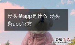 汤头条app是什么 汤头条app官方