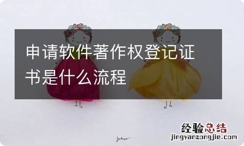 申请软件著作权登记证书是什么流程