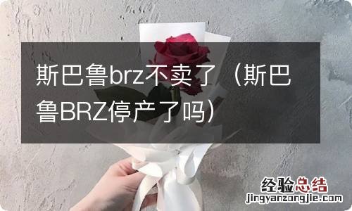 斯巴鲁BRZ停产了吗 斯巴鲁brz不卖了