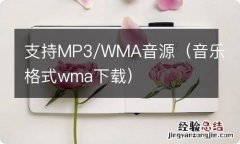 音乐格式wma下载 支持MP3/WMA音源