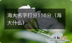 海大什么 海大名字打分116分