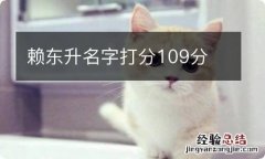 赖东升名字打分109分