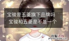 宝骏是五菱旗下品牌吗 宝骏和五菱是不是一个厂家