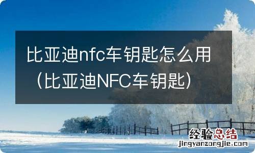 比亚迪NFC车钥匙 比亚迪nfc车钥匙怎么用