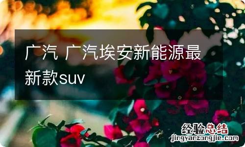 广汽 广汽埃安新能源最新款suv