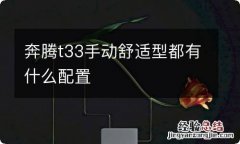 奔腾t33手动舒适型都有什么配置