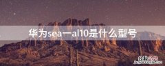 华为sea_al10是哪种型号 华为sea一al10是什么型号