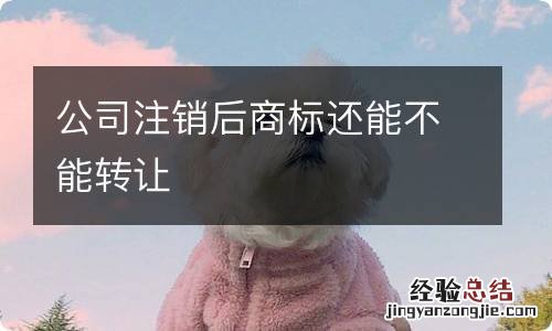 公司注销后商标还能不能转让