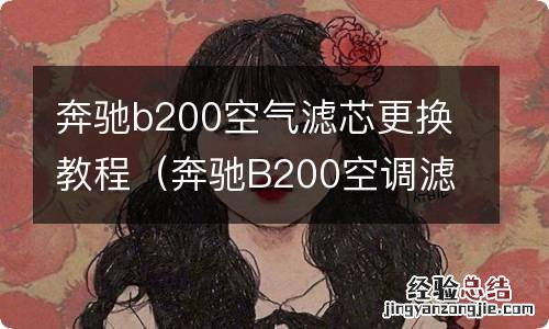 奔驰B200空调滤芯拆卸 奔驰b200空气滤芯更换教程