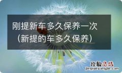 新提的车多久保养 刚提新车多久保养一次