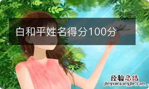 白和平姓名得分100分