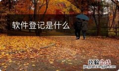 软件登记是什么