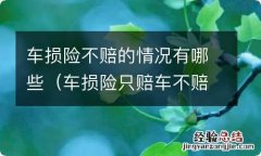 车损险只赔车不赔人吗? 车损险不赔的情况有哪些