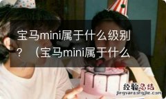 宝马mini属于什么级别 宝马mini属于什么级别？