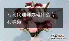 专利代理师办理什么专利事务