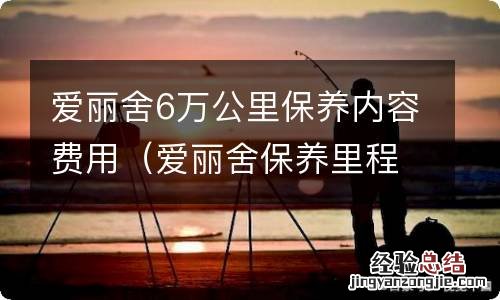 爱丽舍保养里程 爱丽舍6万公里保养内容费用