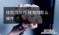 挂倒挡技巧 挂倒挡怎么操作