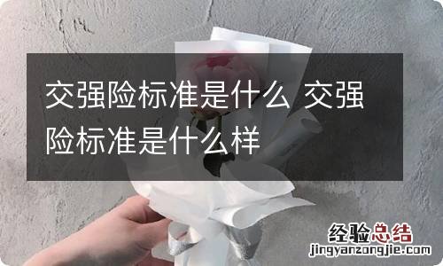 交强险标准是什么 交强险标准是什么样