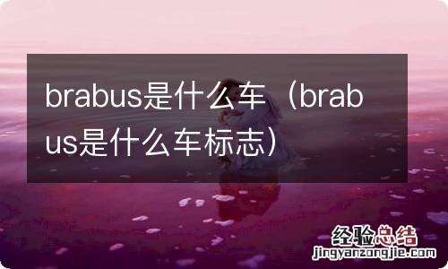 brabus是什么车标志 brabus是什么车