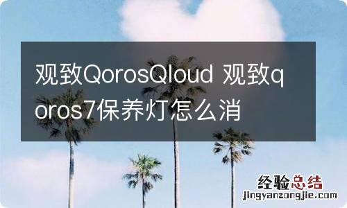 观致QorosQloud 观致qoros7保养灯怎么消