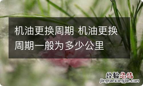 机油更换周期 机油更换周期一般为多少公里