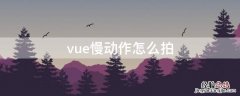 vue慢动作怎么拍 vue怎么调慢动作速度