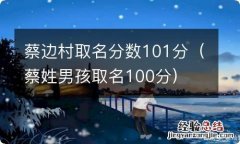 蔡姓男孩取名100分 蔡边村取名分数101分