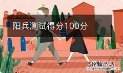 阳兵测试得分100分