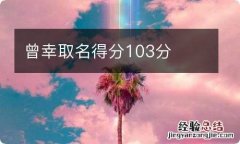 曾幸取名得分103分