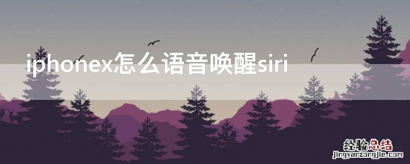 iPhonex怎么语音唤醒siri 苹果X怎么语音唤醒