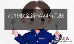 2019款全新RAV4有几款