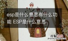 esp是什么意思有什么功能 ESP是什么意思