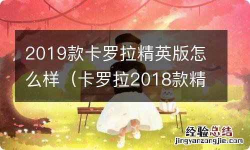 卡罗拉2018款精英版 2019款卡罗拉精英版怎么样